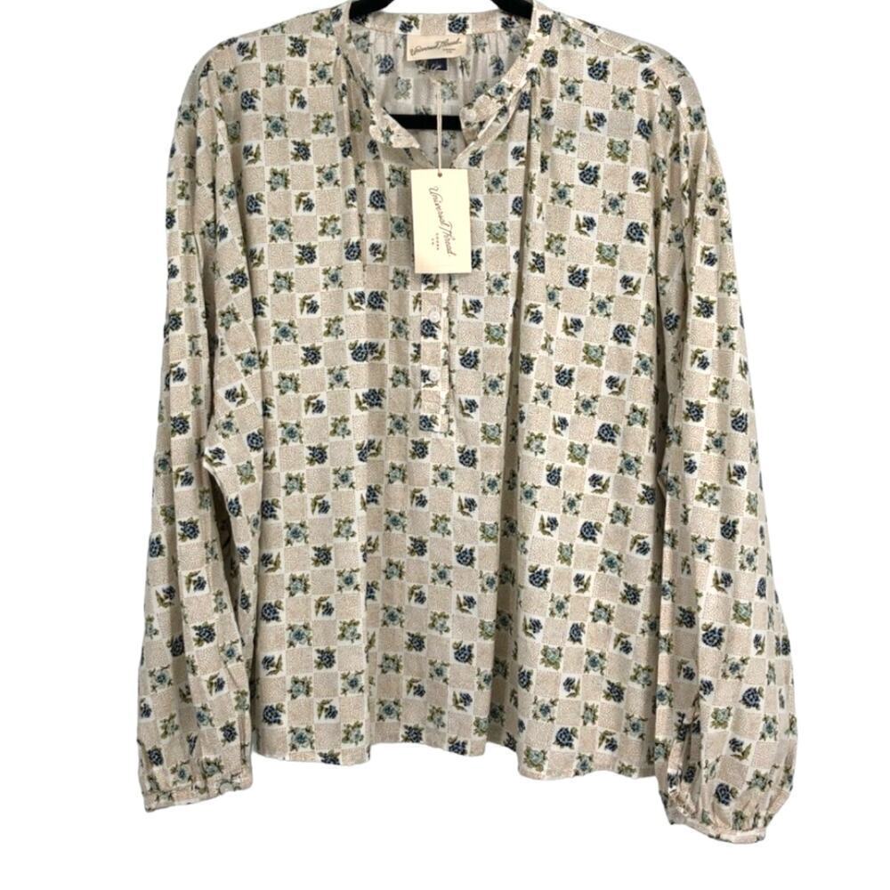 Universal Thread Women’s Balloon Sleeve Poet Blouse – XS, Cream Floral